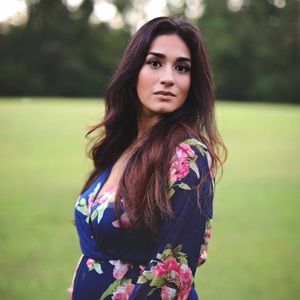 Morning Lavender Xtaren Blue Floral Maxi Dress